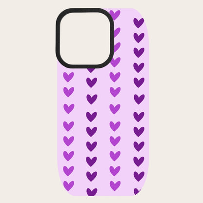 Purple Hearts Snap-On Backing