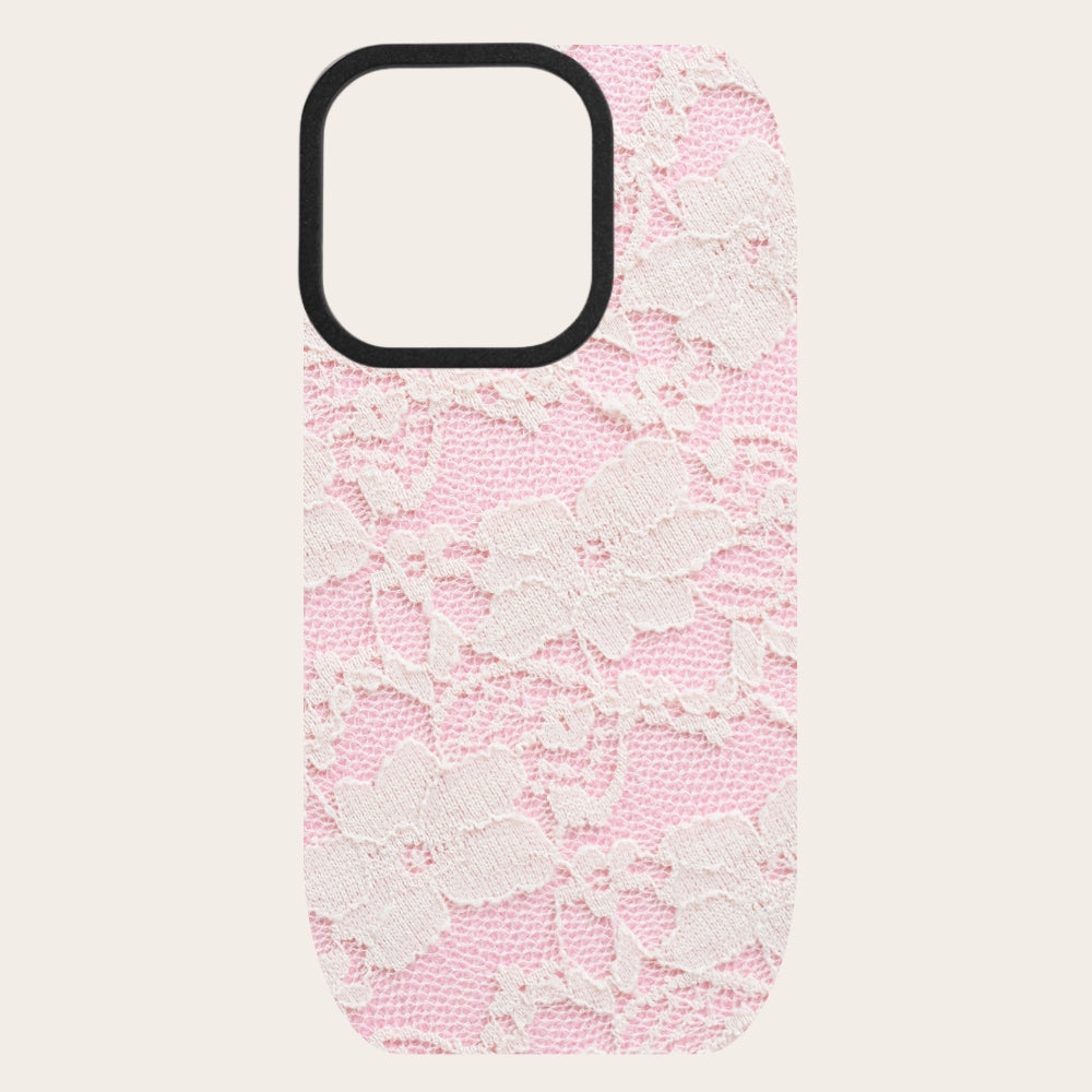 Pink Lace Snap-On Backing