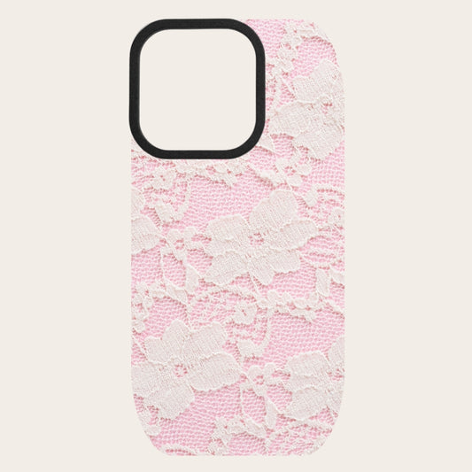 Pink Lace Snap-On Backing