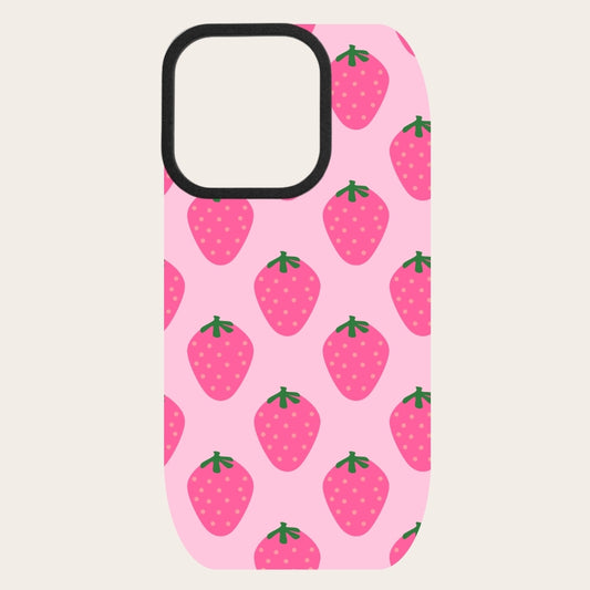 Pink Strawberry Snap-On Backing