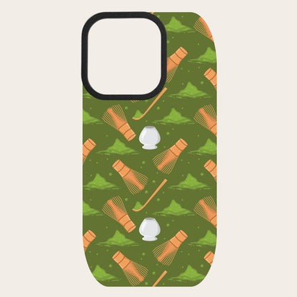 Green Matcha Girl Snap-On Backing