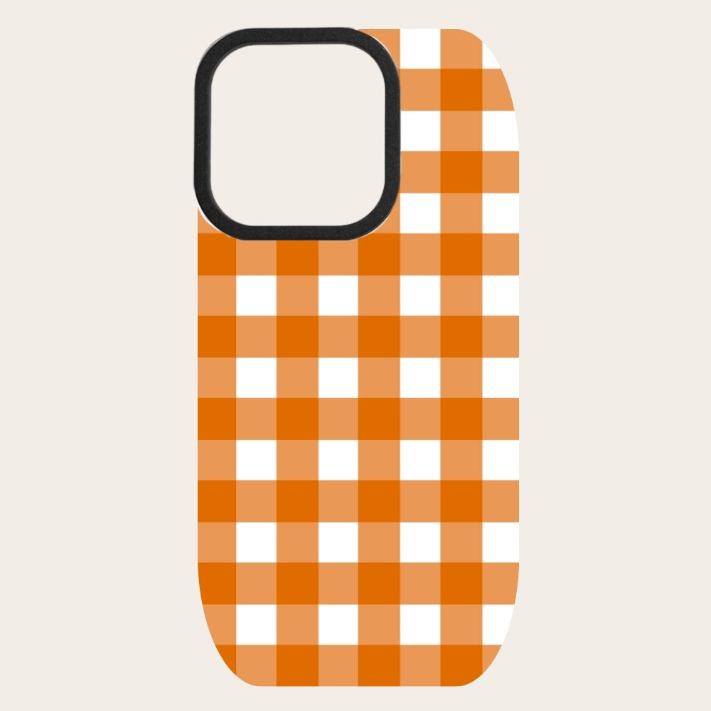 Tangerine Gingham Snap-On Backing
