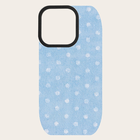 Baby Blue Polka Dot Snap-On Backing