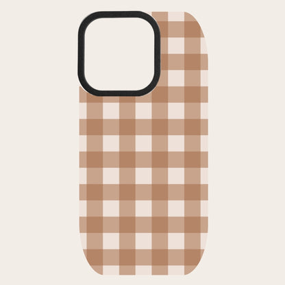 Caramel Gingham Snap-On Backing