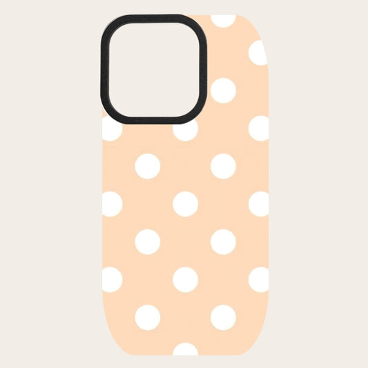 Peach Polka Dot Snap-On Backing
