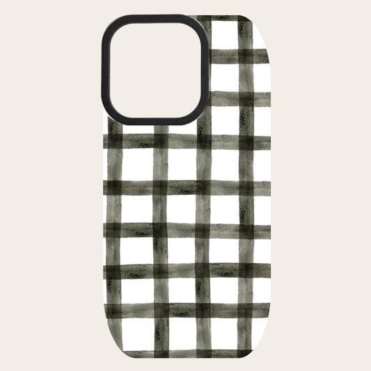 Black Gingham Snap-On Backing