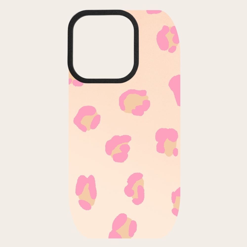 Peach Leopard Snap-On Backing