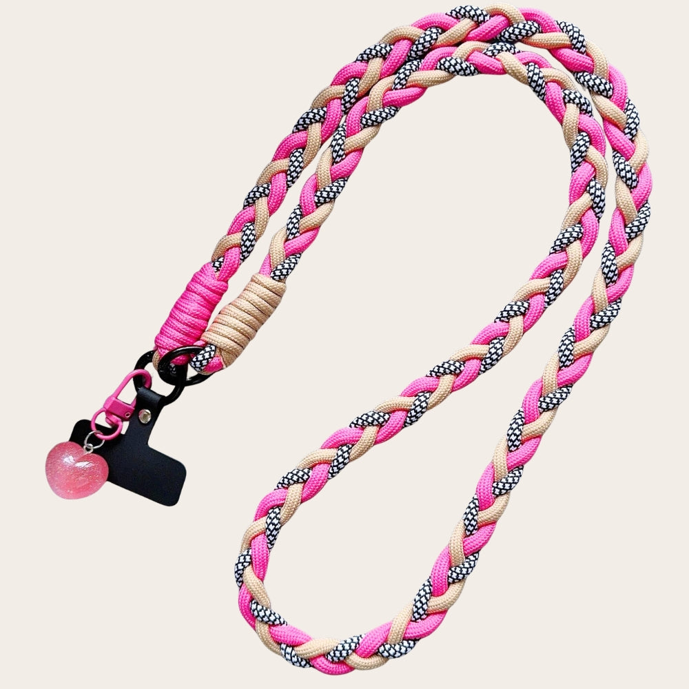 Elastic Phone Crossbody Straps - Pink Garden