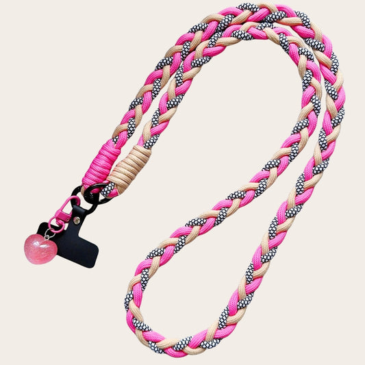 Elastic Phone Crossbody Straps - Pink Garden