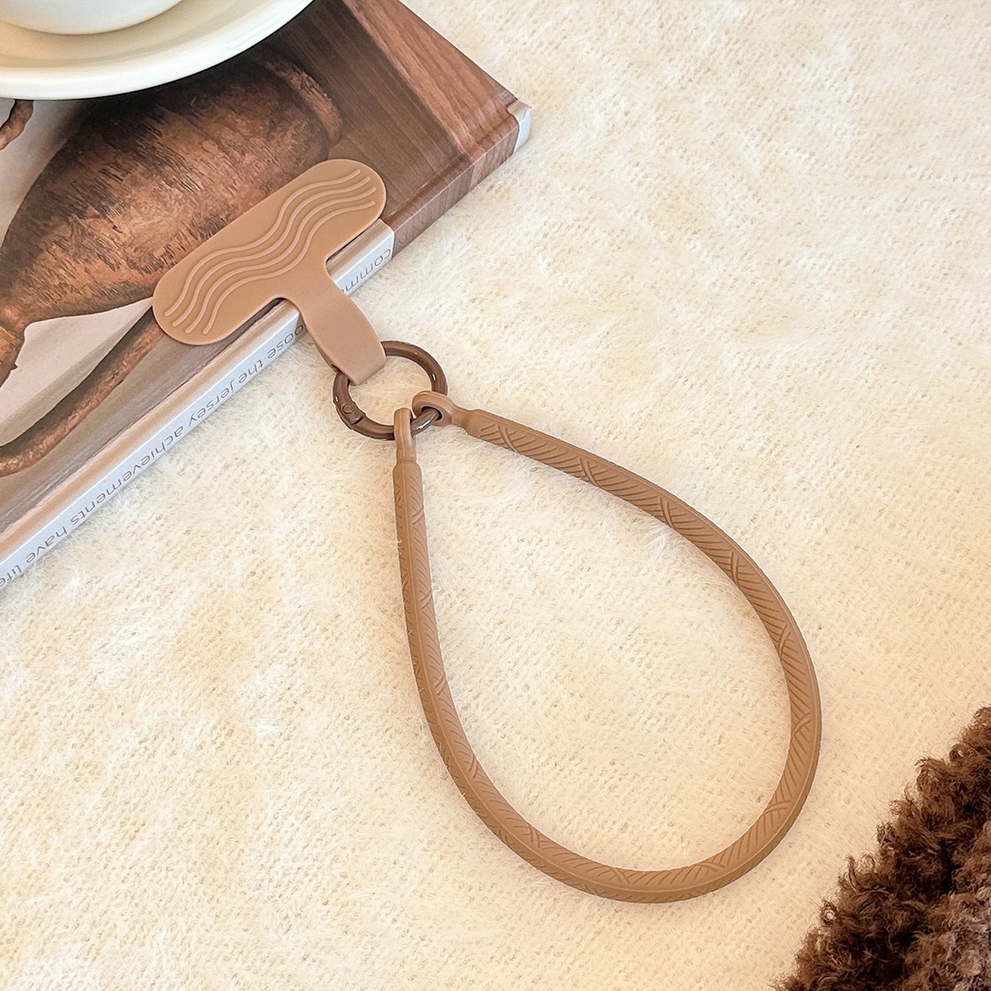 Simple Phone Charm - Light Brown